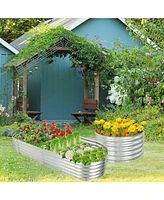 Sugift Raised Garden Bed with Open Base for Growing Vegetables