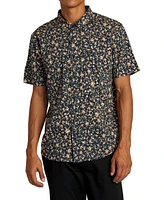 Rvca Men's Botanical Short Sleeve Shirt