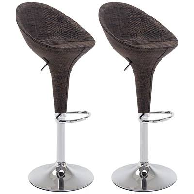 Simplie Fun Rattan Swivel Bar Stools Set of 2