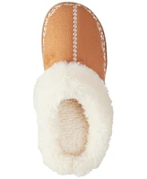 Isotoner Signature Women's Clara Faux-Fur-Trim Clog Slippers