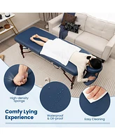 Sugift Portable Folding Massage Table with Carrying Case-Navy