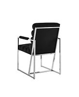 Inspired Home Maja Velvet Dining Chair With Arm