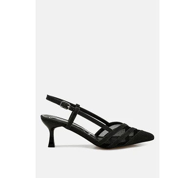 London Rag Daldra Kitten Heel Slingback Sandals