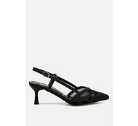 London Rag Daldra Kitten Heel Slingback Sandals