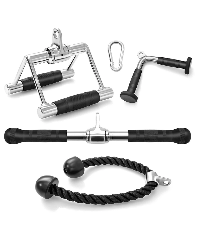 Sugift 4-Piece Cable Machine Attachment Set for Home Gym