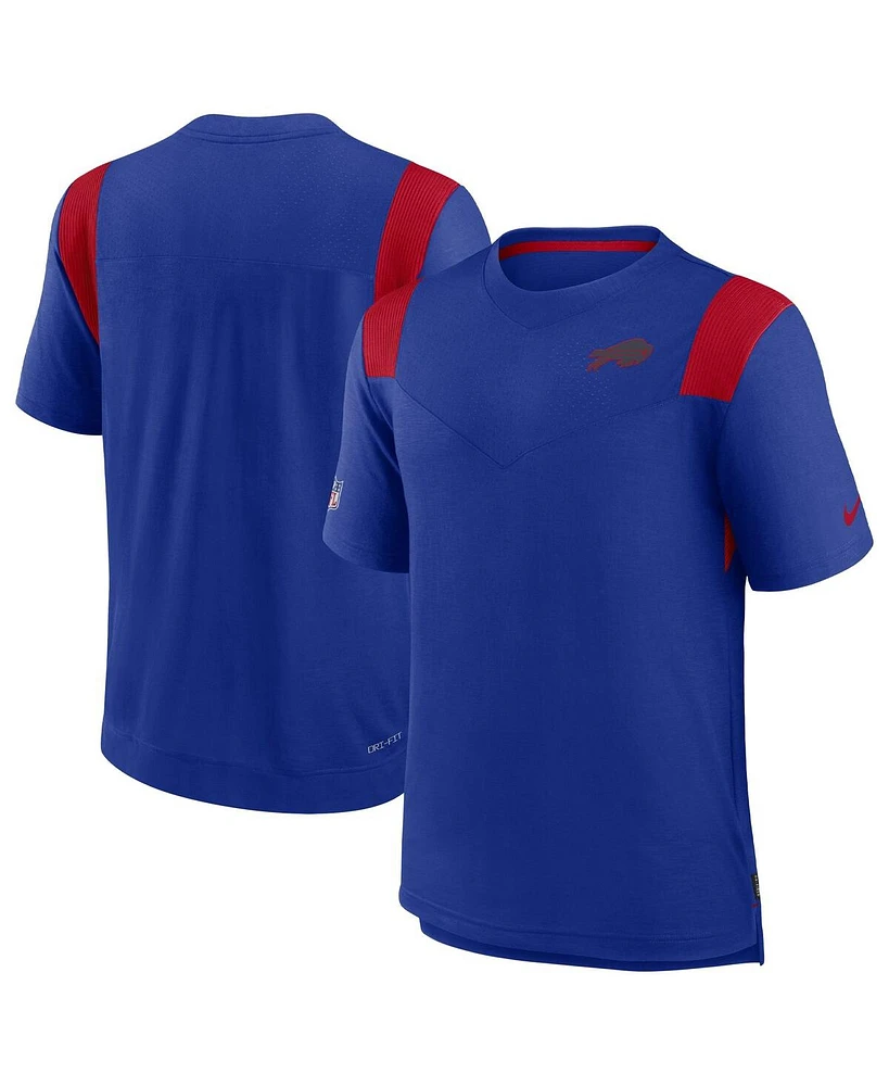 Nike Men's Royal Buffalo Bills Sideline Tonal Logo Performance Player T-Shirt