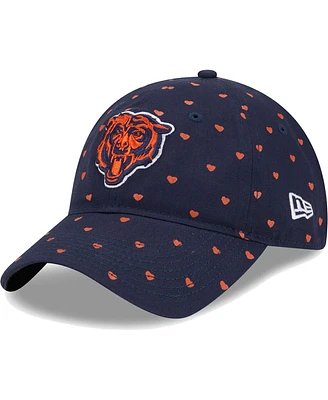 New Era Little Girls Navy Chicago Bears Hearts 9TWENTY Adjustable Hat