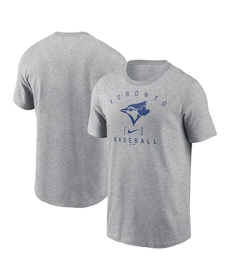 Nike Men's Heather Gray Toronto Blue Jays Home Team Athletic Arch T-Shirt