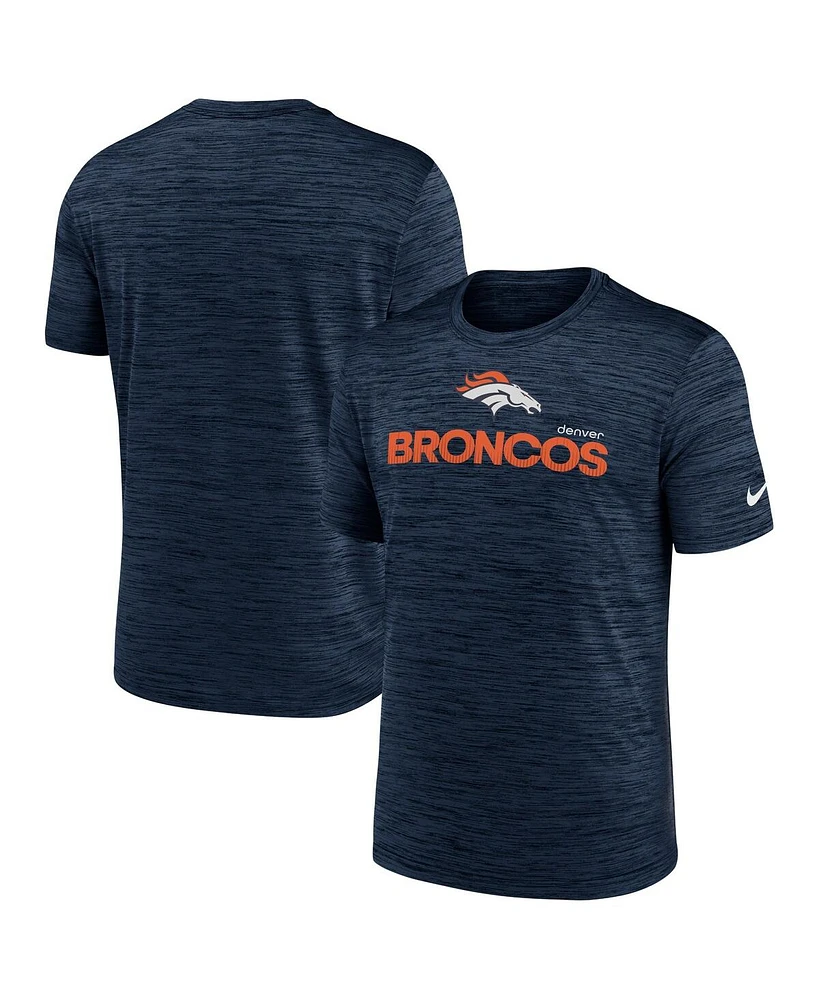 Nike Men's Navy Denver Broncos Blitz Velocity Modern Performance T-Shirt