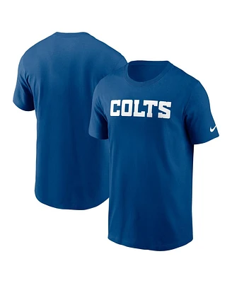 Nike Men's Royal Indianapolis Colts Primetime Wordmark Essential T-Shirt