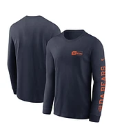 Nike Men's Navy Chicago Bears All Out Long Sleeve T-Shirt