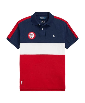 Polo Ralph Lauren Men's and Women's Navy/Red Team Usa Paris 2024 Summer Paralympics Village wear Color-Block Clarus Polo