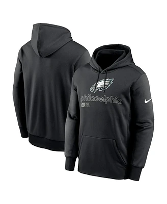 Nike Men's Black Philadelphia Eagles Big Tall Performance Pullover Hoodie