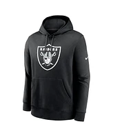 Nike Men's Black Las Vegas Raiders Club Logo Pullover Hoodie