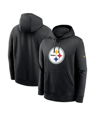 Nike Men's Black Pittsburgh Steelers Club Logo Pullover Hoodie