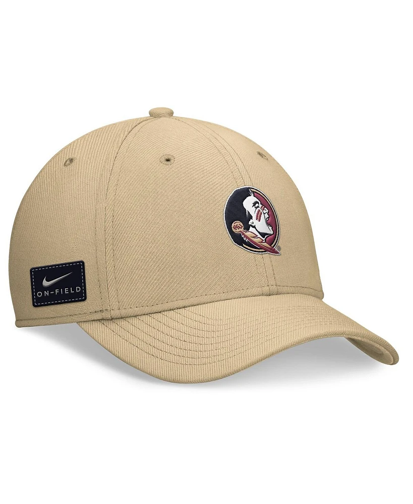 Nike Men's Gold Florida State Seminoles 2024 On-Field Swoosh Flex Hat