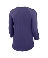 Nike Women's Purple Baltimore Ravens Raglan 3/4 Sleeve T-Shirt