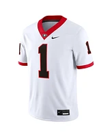 Nike Men's 1 White Georgia Bulldogs Game Jersey