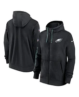 Nike Men's Black Philadelphia Eagles 2024 Sideline Club Full-Zip Hoodie