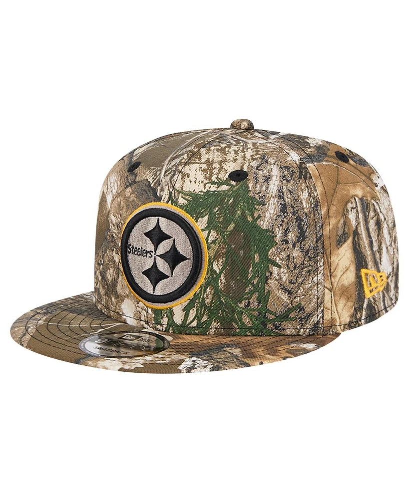 New Era Men's Realtree Camo Pittsburgh Steelers Active 9FIFTY Snapback Hat