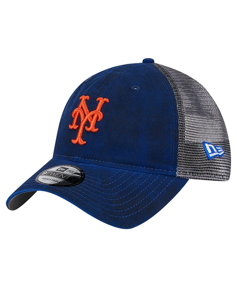 New Era Men's Royal New York Mets Team Slick Trucker 9TWENTY Adjustable Hat