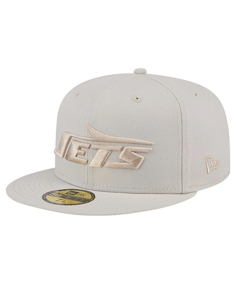 New Era Men's Stone York Jets Color Pack 59FIFTY Fitted Hat