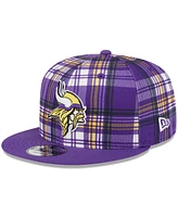 New Era Men's Purple Minnesota Vikings 2024 Sideline Statement 9FIFTY Snapback Hat