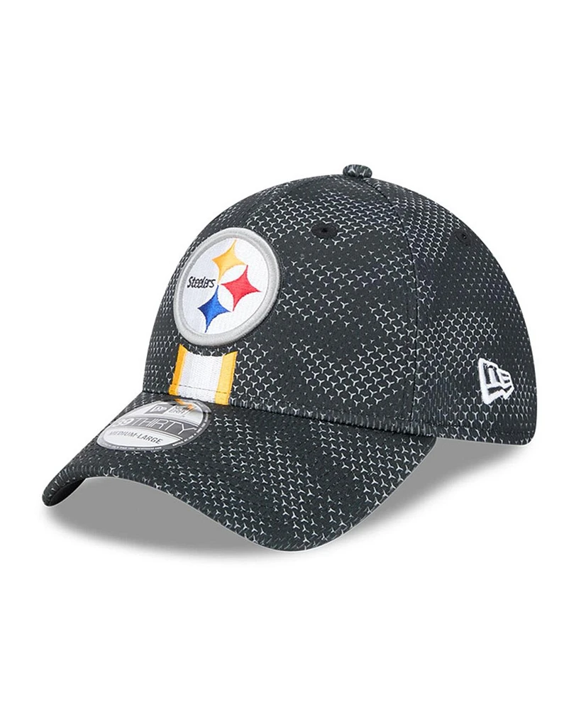 New Era Men's Black Pittsburgh Steelers 2024 Sideline 39THIRTY Flex Hat