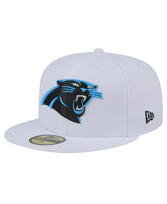 New Era Men's White Carolina Panthers Omaha 59FIFTY Fitted Hat