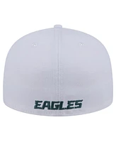 New Era Men's White Philadelphia Eagles Omaha 59FIFTY Fitted Hat