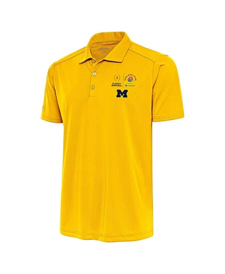 Antigua Men's Maize Michigan Wolverines College Football Playoff 2024 Rose Bowl Tribute Polo