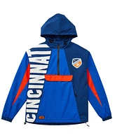 Live Breathe Futbol Men's and Women's Blue Fc Cincinnati Tekker Half-Zip Anorak Jacket