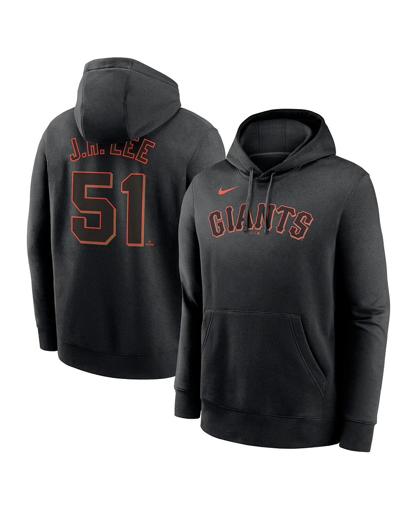 Nike Men's Jung Hoo Lee Black San Francisco Giants Player Name Number Club Pullover Hoodie