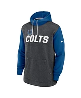 Nike Men's Heathered Charcoal/Royal Indianapolis Colts Surrey Legacy Pullover Hoodie