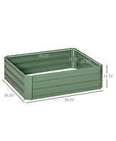 Streamdale Furniture 3.3' x 3.3' Galvanized Raised Garden Bed