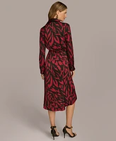 Donna Karan New York Women's Printed Tie-Waist Dress