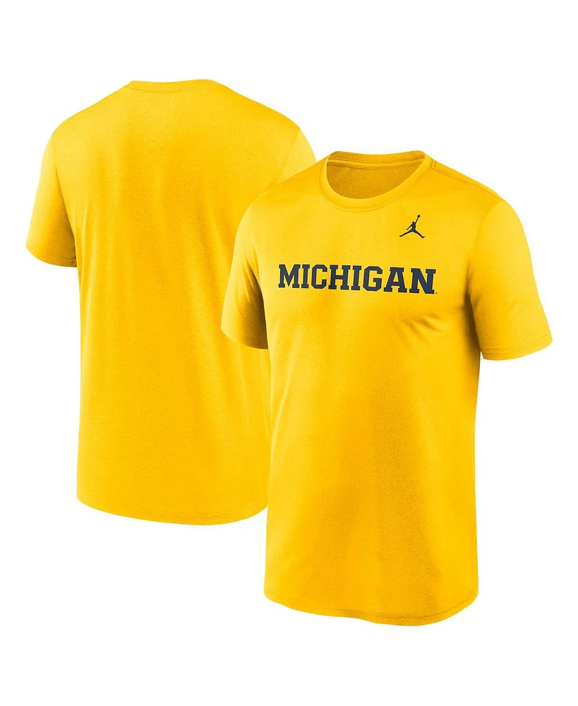 Jordan Men's Michigan Wolverines Primetime Legend Wordmark T-Shirt