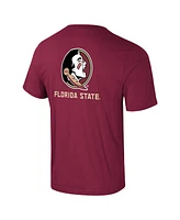 Colosseum Men's Garnet Florida State Seminoles Logo Lockup 2-Hit Active Blend T-Shirt