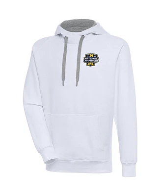 Antigua Men's White Michigan Wolverines College Football Playoff 2023 National Champions Victory Pullover Hoodie