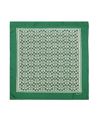 Coach Women's Vintage Signature Print Silk Square Scarf