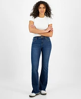 Rewash Juniors' Mid Rise Booty-Shaping Bootcut Jeans