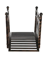 Simplie Fun 3.3' Zen Garden Footbridge with Safety Rails & Scrollwork