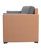 Streamdale Furniture Wicker Patio Sofa with Cushions