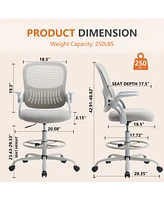 Streamdale Furniture Sweetcrispy Tall Office Chair with Flip-up Armrests