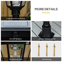 Streamdale Furniture Solar Street Lamp with Motion Sensor and Adjustable Brightness