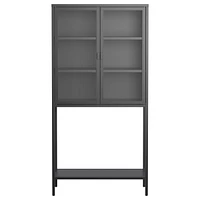 Heavy Duty Storage Cabinet with Glass Doors and Shelves