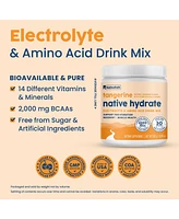 NativePath Native Hydrate, Zero Sugar, Electrolytes Powder with BCAAs, Tangerine Hydration Powder, Keto & Paleo Friendly, 30 Servings