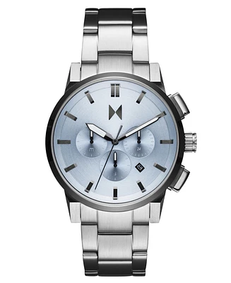 Mvmt Men's Chrono Ii Silver Stainless Steel Watch 44mm