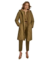 Donna Karan New York Women's Quilted Zip-Front Anorak