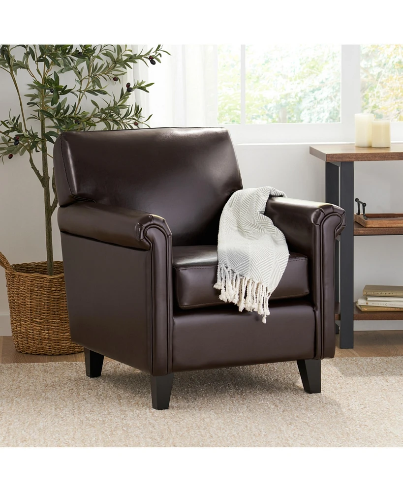 Simplie Fun Classic Brown Club Chair: Timeless Elegance And Comfort